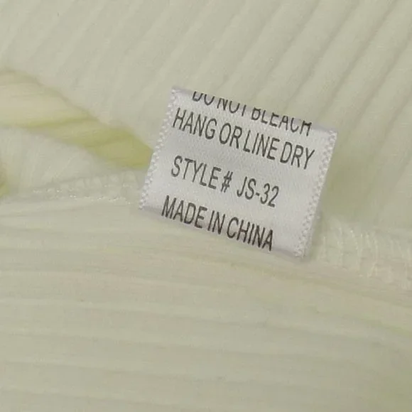 LoveLA Amanda Zip Front Tank Top Bodysuit White NWT Petite Size S - Picture 6 of 9